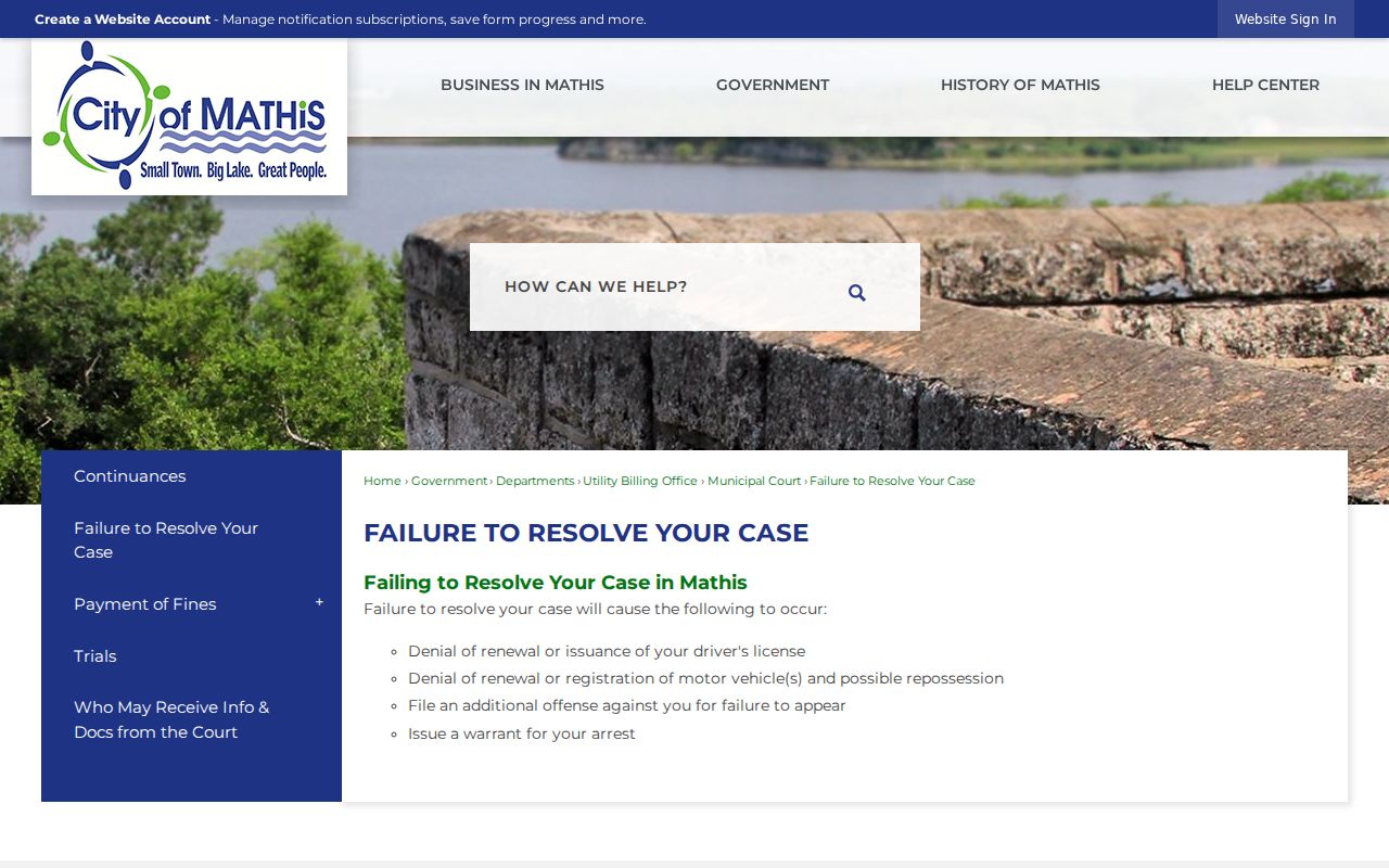 Mathis warrant records, local court warrant and failure-to-appear procedure